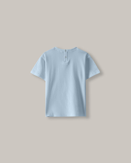 Playera Azul Estampada